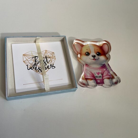 Corgi “I ❤️ Mom” Gift + Greeting Box Set - Picture 9 of 12
